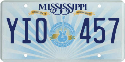 MS license plate YIO457
