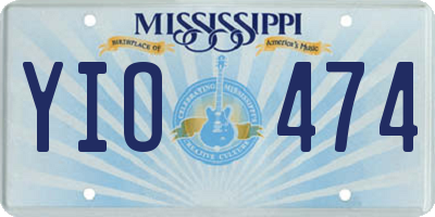 MS license plate YIO474