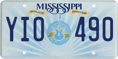 MS license plate YIO490