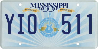 MS license plate YIO511