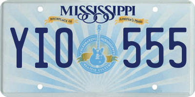 MS license plate YIO555
