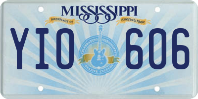 MS license plate YIO606