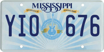 MS license plate YIO676