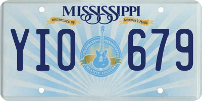 MS license plate YIO679