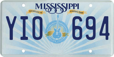 MS license plate YIO694