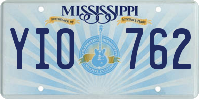 MS license plate YIO762