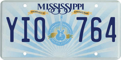 MS license plate YIO764