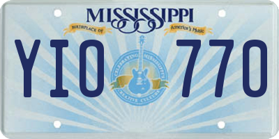 MS license plate YIO770