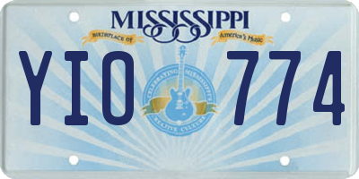 MS license plate YIO774