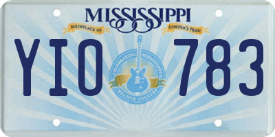 MS license plate YIO783