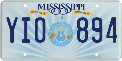 MS license plate YIO894