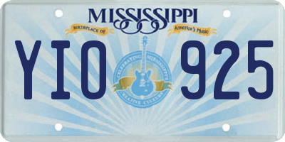MS license plate YIO925