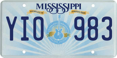 MS license plate YIO983