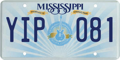 MS license plate YIP081