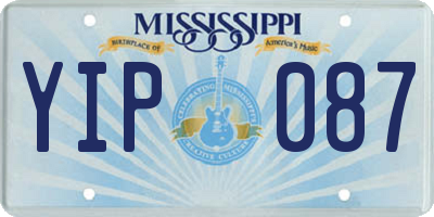 MS license plate YIP087