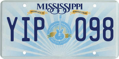 MS license plate YIP098