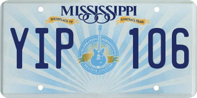 MS license plate YIP106