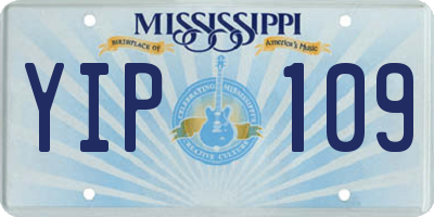 MS license plate YIP109