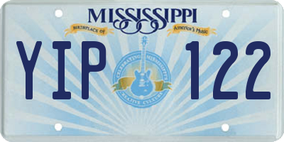 MS license plate YIP122
