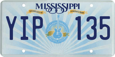 MS license plate YIP135