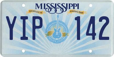 MS license plate YIP142