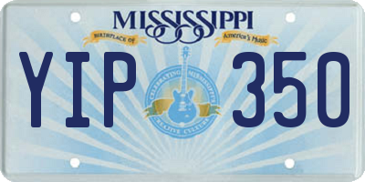 MS license plate YIP350