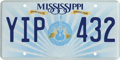 MS license plate YIP432