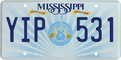 MS license plate YIP531