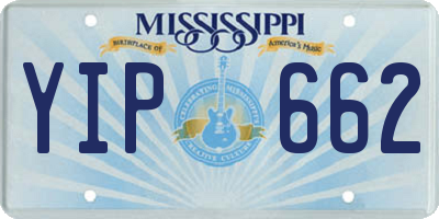MS license plate YIP662
