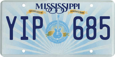 MS license plate YIP685