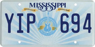 MS license plate YIP694
