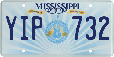 MS license plate YIP732