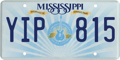 MS license plate YIP815