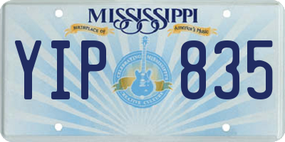 MS license plate YIP835