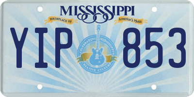 MS license plate YIP853