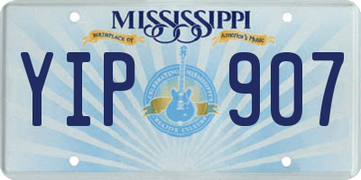 MS license plate YIP907