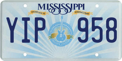 MS license plate YIP958