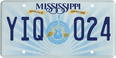 MS license plate YIQ024