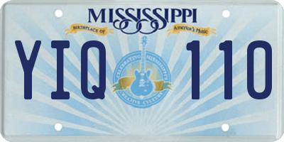 MS license plate YIQ110