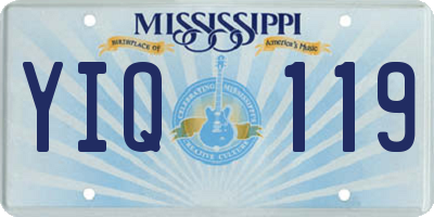MS license plate YIQ119