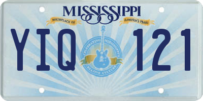 MS license plate YIQ121