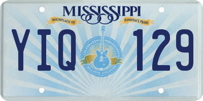 MS license plate YIQ129