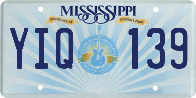 MS license plate YIQ139