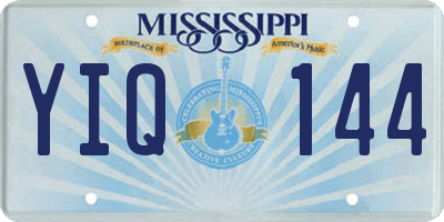 MS license plate YIQ144