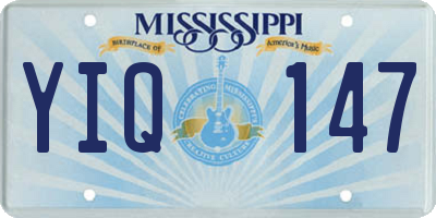 MS license plate YIQ147