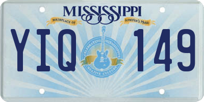 MS license plate YIQ149