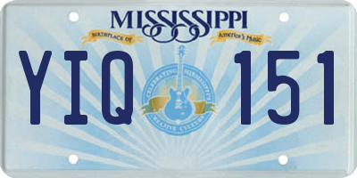 MS license plate YIQ151
