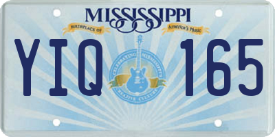 MS license plate YIQ165