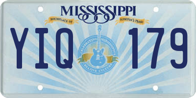 MS license plate YIQ179