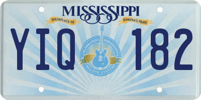 MS license plate YIQ182